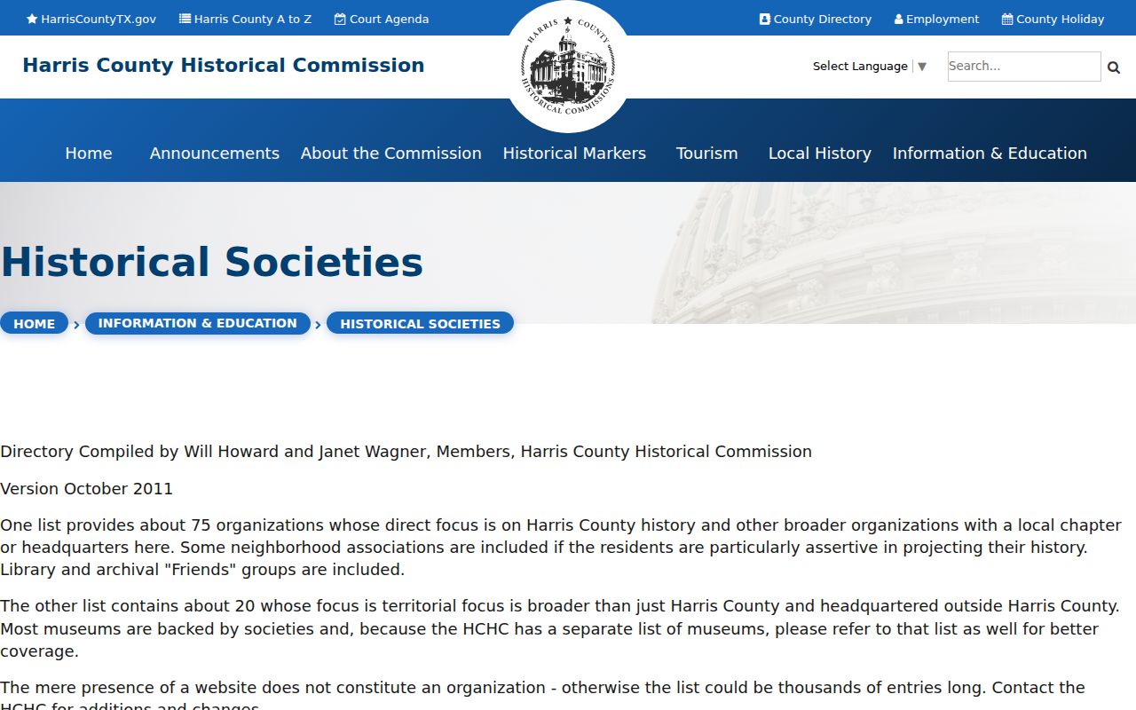 Atascocita city directory research at Harris County historical societies