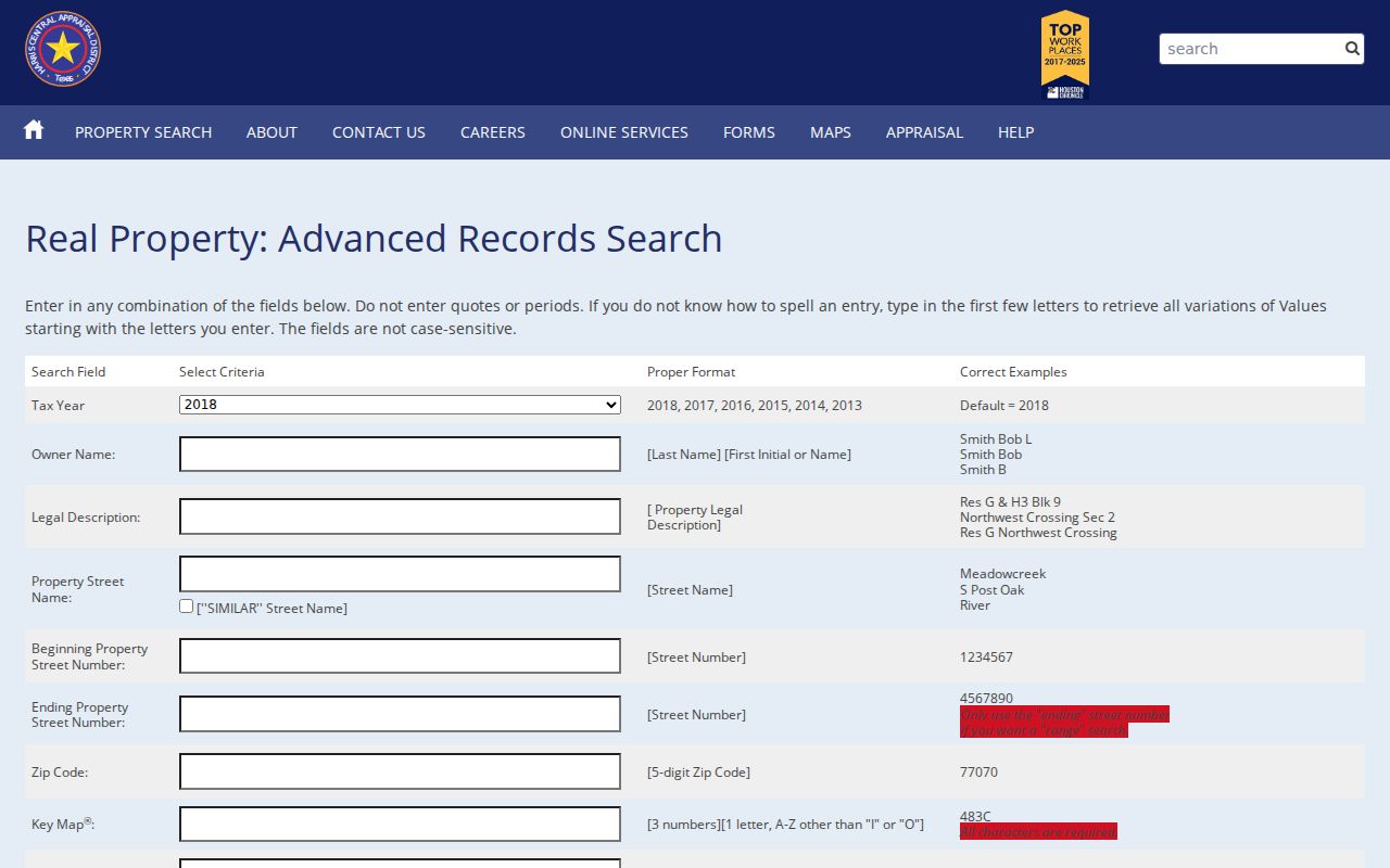 Atascocita residents directory HCAD advanced property search